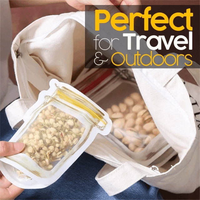 (LAST CHANCE TO GET 70% OFF TODAY) Reusable Mason Bottle Ziplock Bags