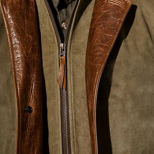 Men's Vintage  Calfskin Leather Blazer