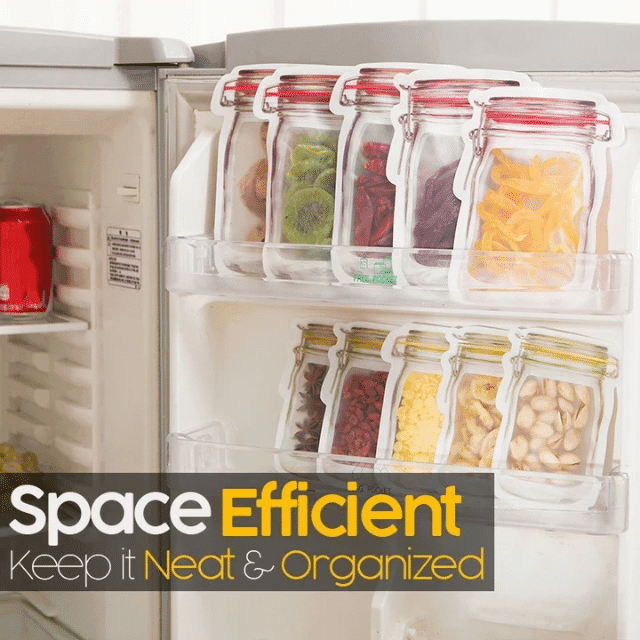 (LAST CHANCE TO GET 70% OFF TODAY) Reusable Mason Bottle Ziplock Bags