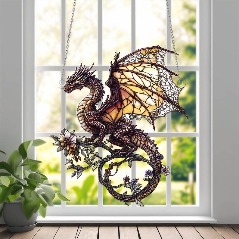 Fantasy Dragon Acrylic Window Hanging