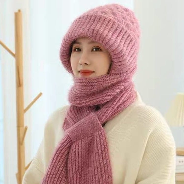 Winter Hot Sale  60% OFF  Integrated Ear Protection Windproof Cap Scarf