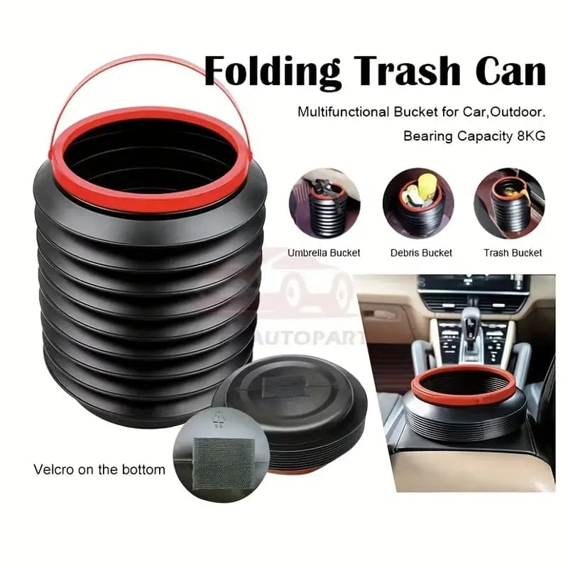 Portable Foldable Car Trash Bin Can
