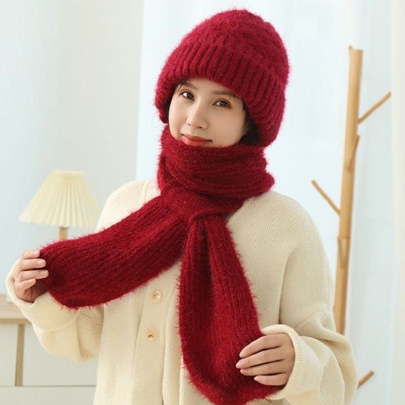 Winter Hot Sale  60% OFF  Integrated Ear Protection Windproof Cap Scarf